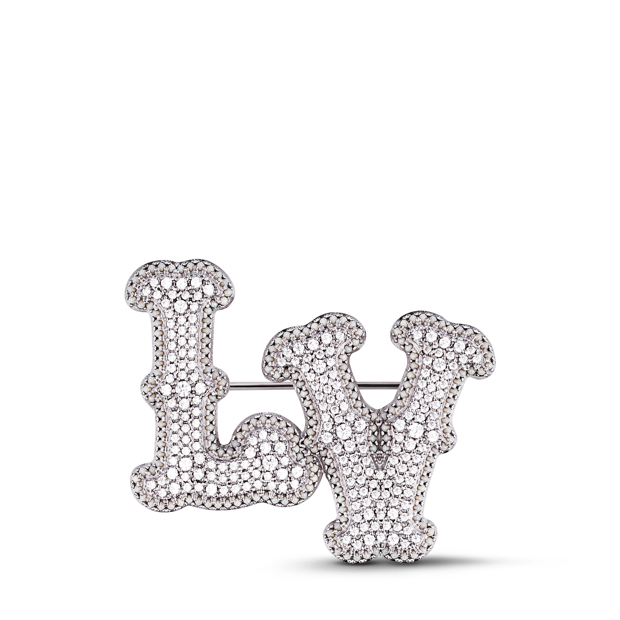 LVロゴブローチ アイボリー シルバー 210.jpg